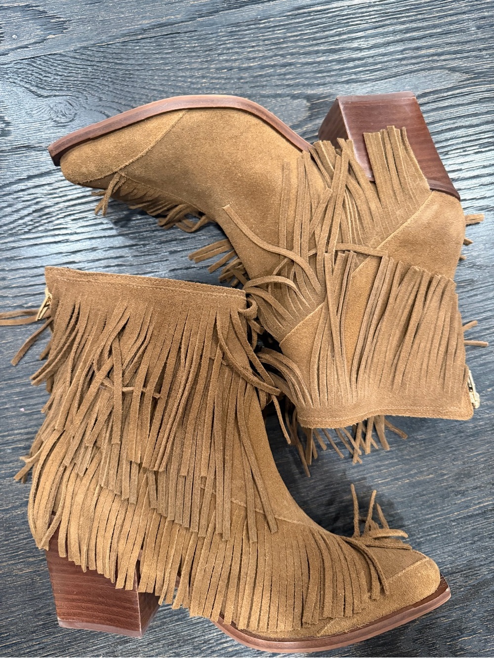 Dolce Vita torey booties chestnut suede size 9